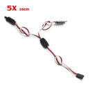5 X Amass 60 Core 30cm Y Servo Cable for Futaba Preventing Buckle