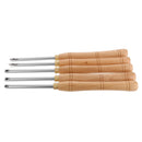 Drillpro Wood Turning Tool Carbide Insert Cutter with Wood Handle Lathe Tools Round Shank Woodworking Tool
