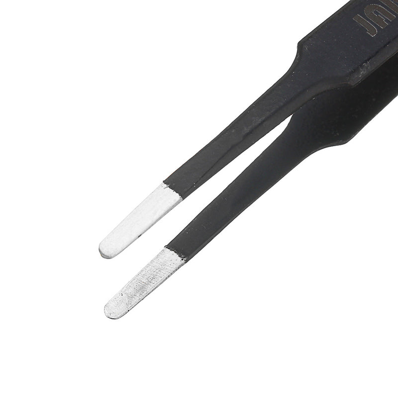 JAKEMY JM-T7-13 Stainless Steel DIY Electronic Flat End Tweezer Forceps Maintenance Tools