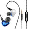 [Dual Dynamic Drivers] Fonge F4 Heavy Bass Earphone 3.5mm Wired Control Stereo Headphone with Mic