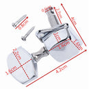 Acoustic Guitar String Semiclosed Tuning Pegs Tuners Machine Heads 6L Chrome