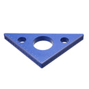 Blue Aluminum Alloy  90 Degrees Height Ruler Metric Inch Woodworking Triangular Ruler