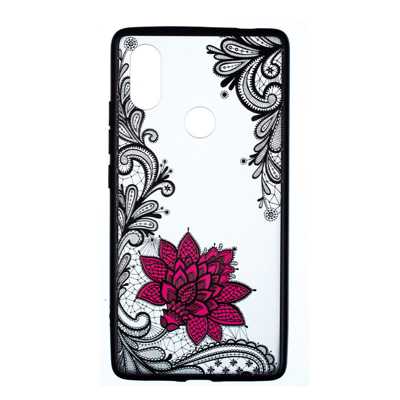 Enkay Emboss Lace Flower Shockproof PC TPU Back Cover Protective Case for Xiaomi Mi8 SE