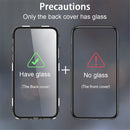 For Xiaomi Redmi Note 8T Case Bakeey Magnetic Adsorption Metal Tempered Glass Flip Protective Case