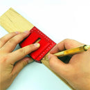 Aluminum Alloy 2-1/2 Inch 90 Degree Saddle Square L Shape Right Angle Marking Ruler Woodworking Scribe Ruler Positioning Measuring Ruler