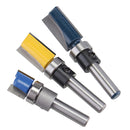 3pcs 1/4 Inch Shank Top Bearing Flush Trim Pattern Router Bit Set 1/2 Inch Milling Cutter