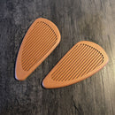 Pair Motorcycle Cafe Gas Fuel Oil Tank Pad Rubber Protector Decal Sticker Universal
