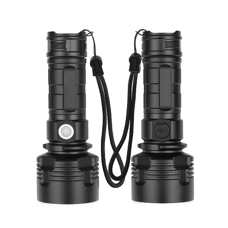 XANES XHP50 L2 3Modes 1500Lumens Super Bright Flashlight LED Flashlight Suit USB Rechargeable with Flashlight 26650 Flashlight Flashlight Led Flashlight 18650 Flashlight Torch