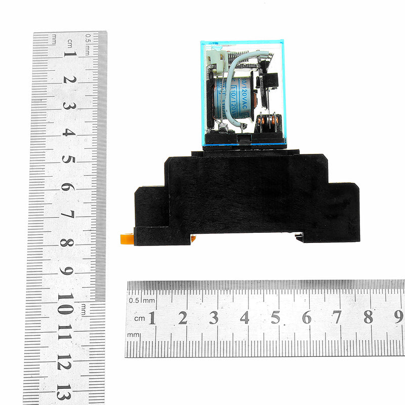 5Pcs DC24V Coil Power Relay LY2NJ JQX-13F DPDT 8 Pin PTF08A With Socket Base