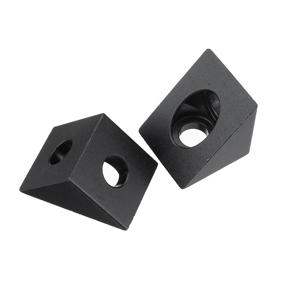 2Pcs Aluminum Black Angle Corner Connector For 2020Profile Extruder 3D Printer Part
