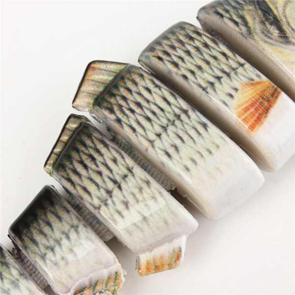 Proberos Multi-jointed Bass Fishing Bait Swimbait Lure 6 Sections Bait