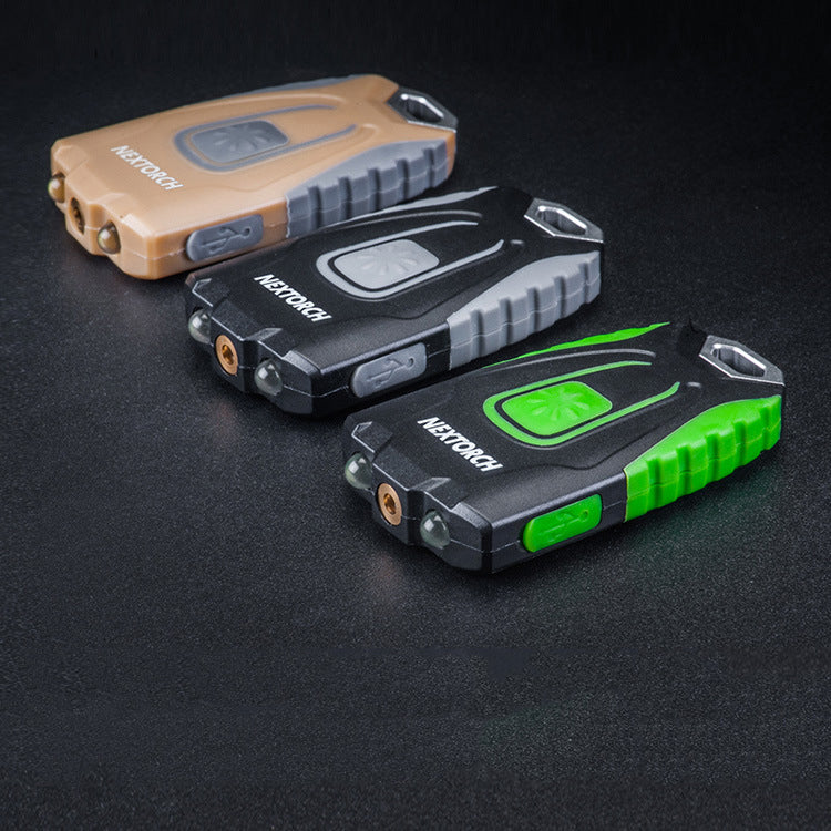 NEXTORCH GL20 60LM USB Rechargeable LED Keychain Light  260 Wide Angle EDC Flashlight Mini Laser Whip