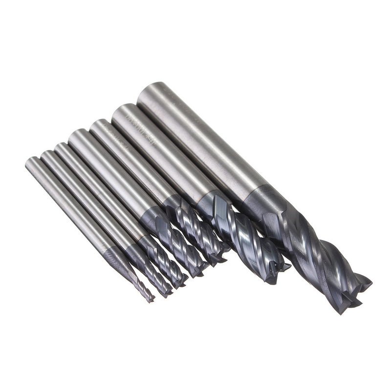2/3/4/5/6/8/10mm Milling Cutter Tungsten Steel Coated 4 Flutes End Mill Cutter CNC Tool