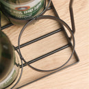 Iron Bottle Holder Carry Rack Box Case Kitchen Storage Stand Shelf