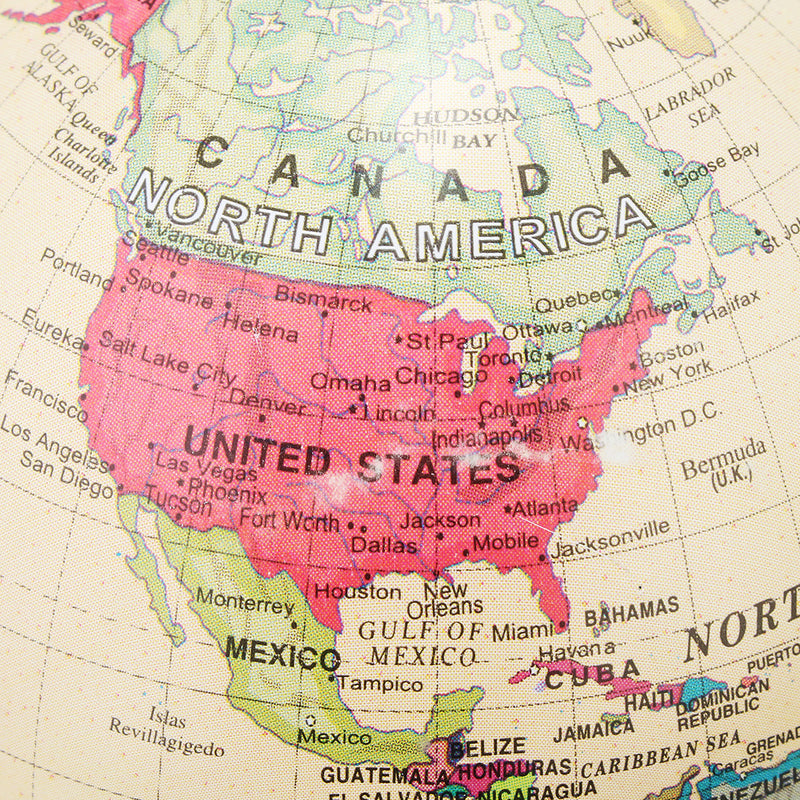 World Globe Earth Ocean Map With Rotating Stand Geography Science Educational Equipment