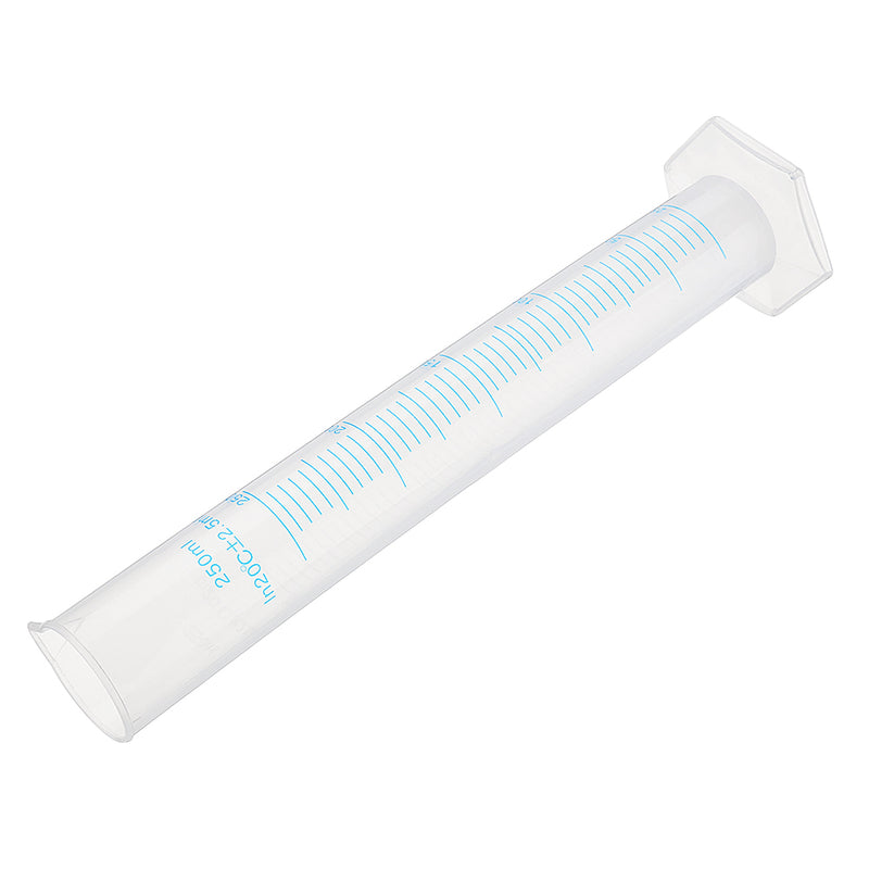 250ml Plastic Graduated Measuring Cylinder Beaker Tube Flask Cups Laboratory Scale