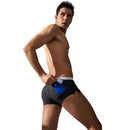 AQUX 5185 Men Boxer Shorts Swimming Trunks With A button Pocket Fast Drying Beach Sexy