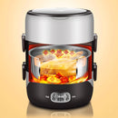 2.0L 3-Layers 220V Stainless Steel Electric Lunch Box Food Container Rice Cooker