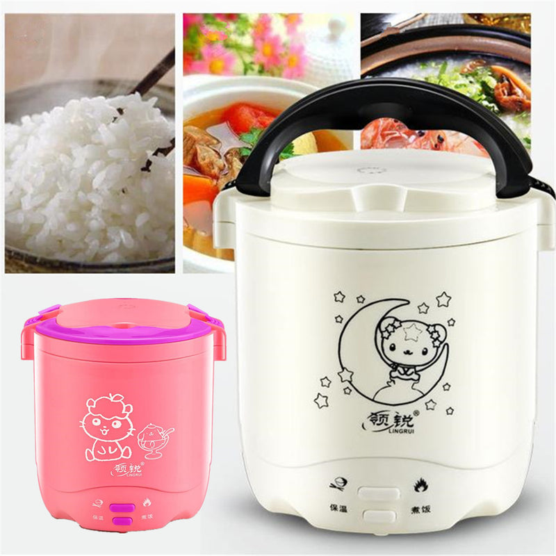 1.2L Non-Stick 180W Mini Portable Electric Rice Cooker For Student Small Pot