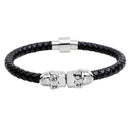 Domineering Woven Magnetic Buckle Men's Leather Bracelet