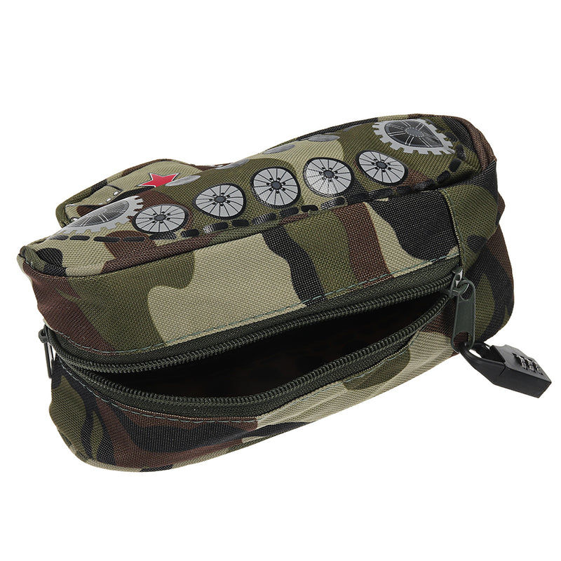 Novelty Tank Shaped Pencil Case Large Capacity Student Stationery Pen Bag Pouch Storage Box