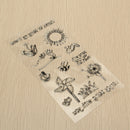 Butterfly Flower Silicone Transparent Clear Stamp DIY Scrapbooking Album Seal 20x11cm