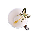 KCASA Tea Spoon Three-dimensional Butterfly Creative Design Elegant Aluminum Alloy Coffee Tea Spoon