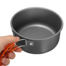 8Pcs Camping Aluminum Pot Bowl Portable Outdoor Picnic Cooking Pan Set Cookware