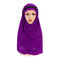 Women Girls Mask Hijab Lace Scarf Islamic Amira Headwear Shawls Headwraps