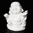 Peace Sign Laughing Hotai Statue Happy Sitting Hotai White Gloss Home Decorations
