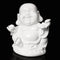 Peace Sign Laughing Hotai Statue Happy Sitting Hotai White Gloss Home Decorations