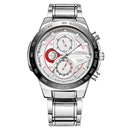 LONGBO 80131 Stainless Steel Band Decorative False Small Dial Fashion Men Quartz watch