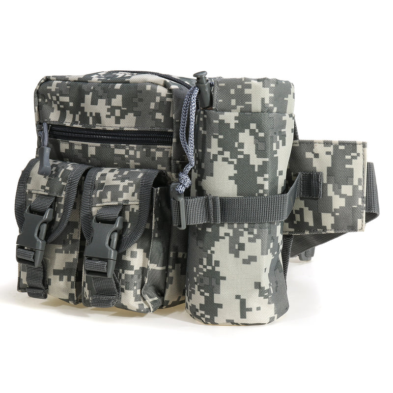 Multi-Pockets Tactical Waist Bag Water Bottle Holder Kettle Pouch Outdoor Hunting Hiking