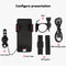 4-6.3inch Phone Holder 130db Rack Horn Waterproof USB Rechargeable Quakeproof Headlight 4000mah