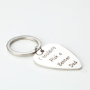 1Pcs Stainless Steel Guitar Picks with Keychain