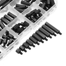 Suleve M4NH4 110Pcs M4 Nylon Hex Screw Black/White Female to Male PCB Standoff Column Set