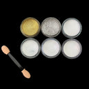 6 Colors Shining Metallic Nail Powder Glitter Shimmer Sequins Chrome Dust Pigment Manicure