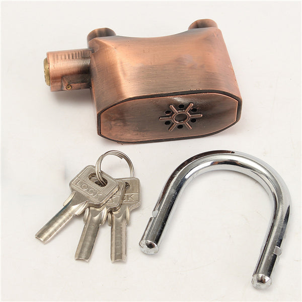 Siren Alarm Security Lock Anti Theft Padlock Lound Sound Aluminum Alloy