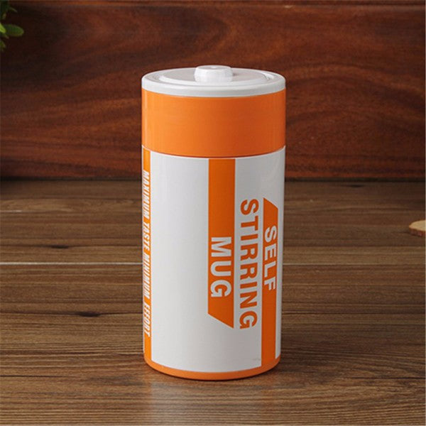 Battery Shape Automatic Coffee Mixing Cup Stainless Steel Milk Mixing Cup Vacuum Insulation Cup