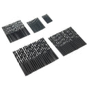 Drillpro 100pcs 1/2/3/4/5mm Twist Drill Bits Set HSS Straight Shank Black Coated Woodworking Drill Bits