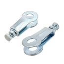 Motorcycle Polished Steel Rear wheel chain adjusters pullers For Yamaha YBR125