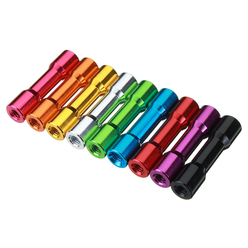 Suleve M3AS14 10Pcs M3 30mm Aluminum Alloy Standoff Spacer Round Column MultiColor Smooth Surface