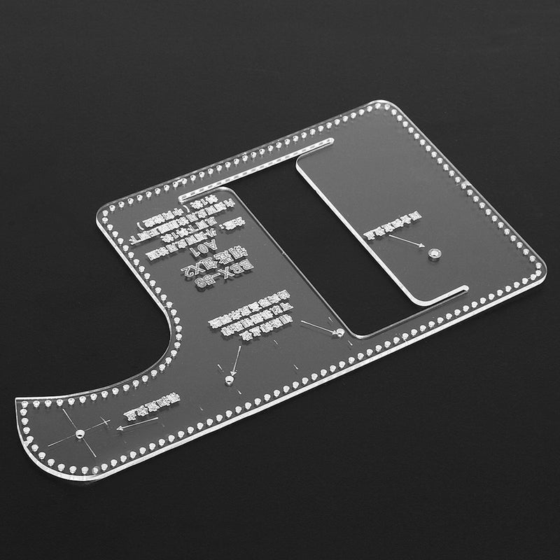 Acrylic Wallet Pattern Stencil Template Handmade Leather Craft Tool DIY Set Key Chain Case Holder