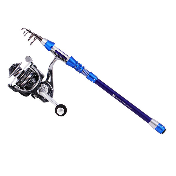 ZANLURE 1.8/2.1/2.4m Carbon Fiber Fishing Rod 2000/3000 Fishing Rod Reel Set Portable Outdoor Fishing Tool