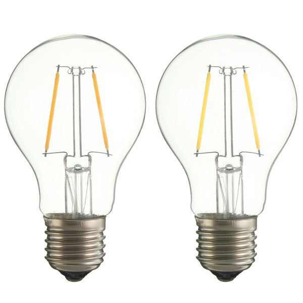 E27 A60 2W White/Warm White COB LED Filament Retro Edison Bulbs AC 220V