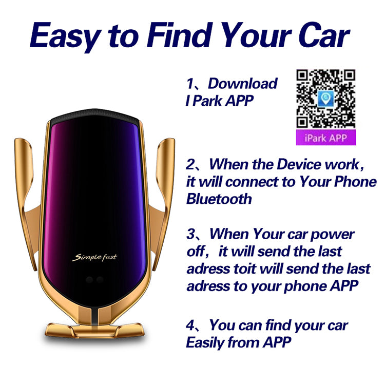 Smart Locator 10W Qi Wireless Charger Fast Charging Air Vent Infrared Induction Automatical Lock Car Mount Car Phone Holder For 4-6.5 Inch Smart Phone
