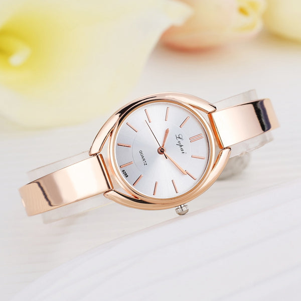 Elegant Designed Ladies Watch Rose Golden Quartz Wrist Watch