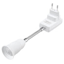 20CM E27 Lamp Holder Rotatable Extension Bulb Adapter Converter Light Socket With EU Plug Switch AC100-230V