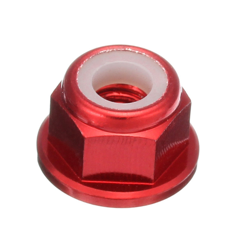 Suleve M3AN7 10Pcs M3 Flange Nylon Nut Self-locking Nut Multi-color Aluminum Alloy