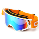 Motocross Goggles Off Road ATV Bike Helmet Eyewear Anti-UV Orange Frame
